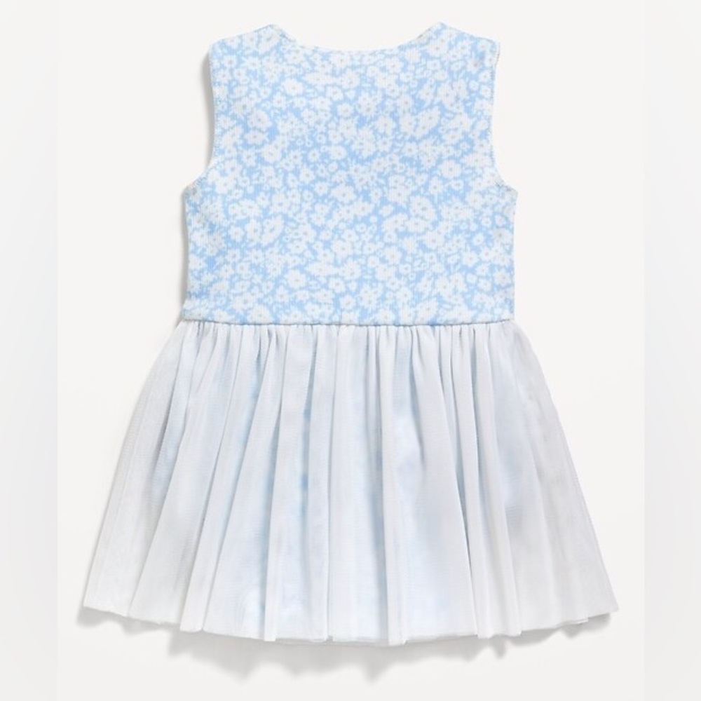 Old Navy Light Blue Floral Bodysuit Tutu Dress | 18–24M | Gently Used